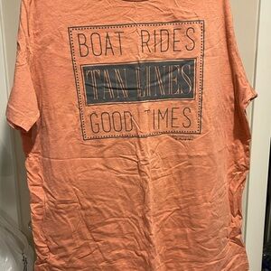 Gildan Coral Tee with Nautical Graphic/Blue Lake Theme Tee